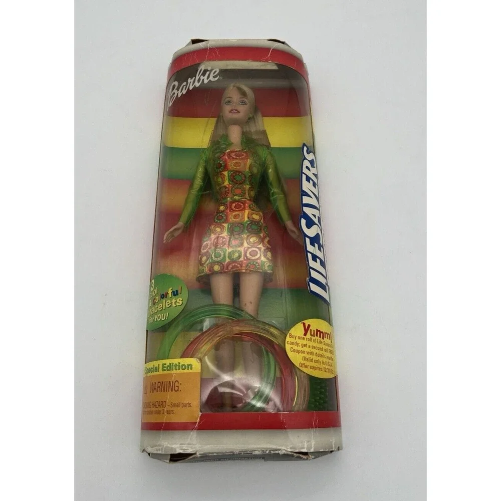 2000 Mattel Barbie Special Edition LifeSavers Candy Vintage Doll with Bracelets